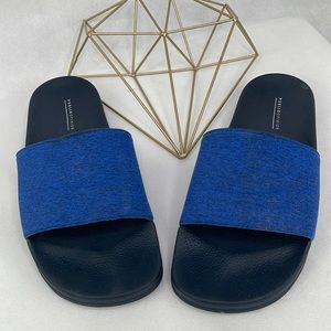 Public Opinion Blue Slide Sandal